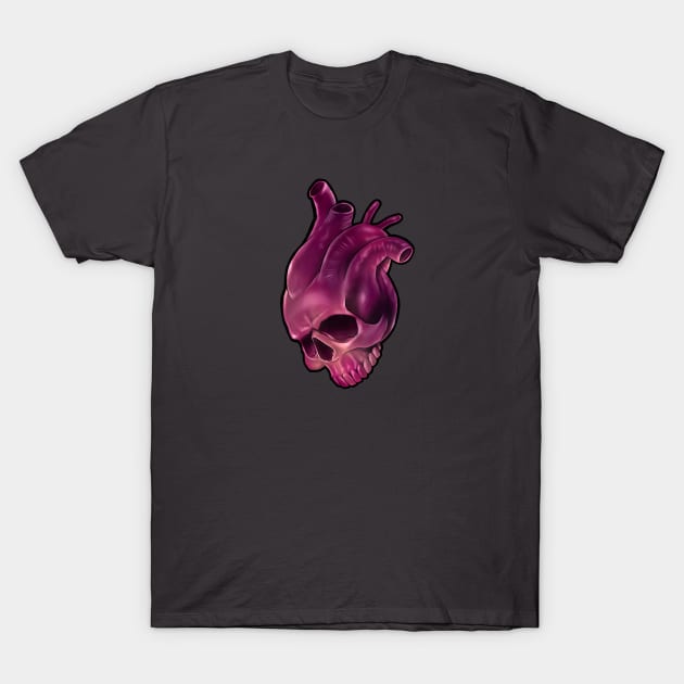 Heart Skull T-Shirt by jeffective